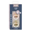 2 бр. Биберони BIBS COLOUR, Blush GLOW/Vanilla GLOW, 6-18 месеца