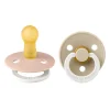 2 бр. Биберони BIBS COLOUR, Blush GLOW/Vanilla GLOW, 6-18 месеца