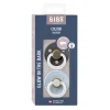 2 бр. Биберони BIBS COLOUR, Iron GLOW/Baby Blue GLOW, 6-18 месеца