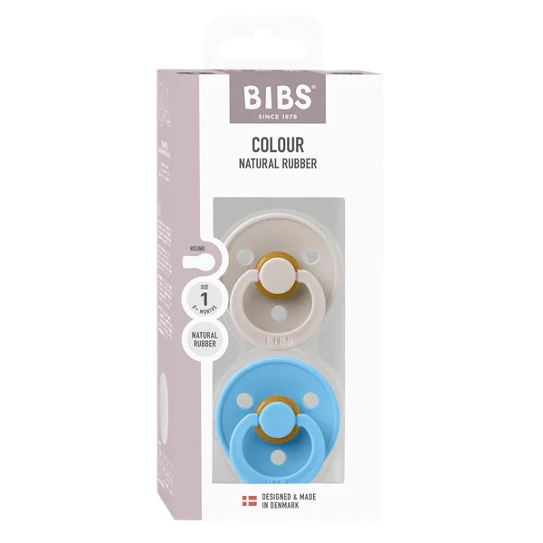 2 бр. Биберони BIBS COLOUR Mushroom/Breeze 0-6 месеца