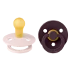 2 бр. Биберони BIBS COLOUR, Petal/Plum, 0-6 месеца