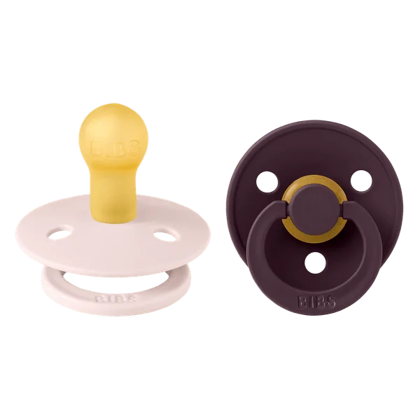 2 бр. Биберони BIBS COLOUR, Petal/Plum, 0-6 месеца
