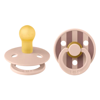 2 бр. Биберони BIBS Studio COLOUR Block, Blush Mix, 0-6 месеца