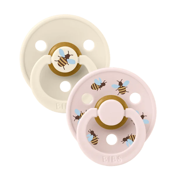 2 бр. Биберони BIBS Studio COLOUR, Bumblebee/Ivory, 0-6 месеца