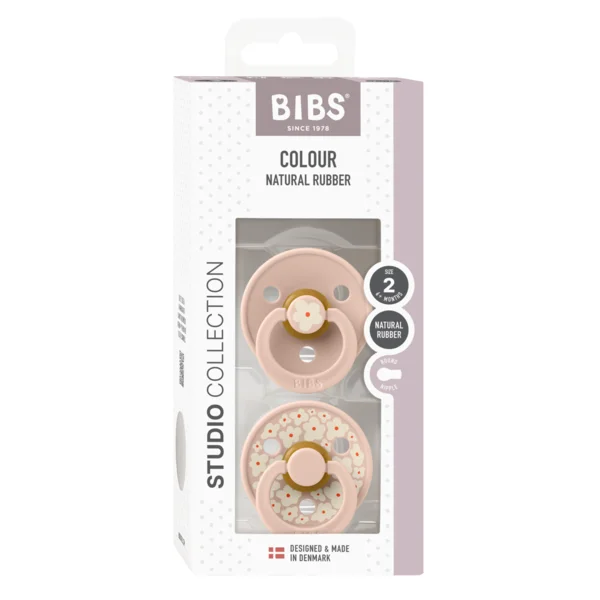 2 бр. Биберони BIBS Studio COLOUR Jasmine, Blush Mix, 6-18 месеца
