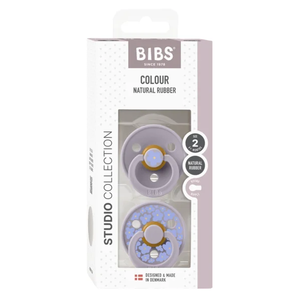 2 бр. Биберони BIBS Studio COLOUR Jasmine, Fossil Grey Mix, 6-18 месеца