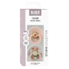 2 бр. Биберони BIBS Studio COLOUR, Ladybug/Blush, 0-6 месеца