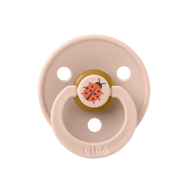 2 бр. Биберони BIBS Studio COLOUR, Ladybug/Blush, 0-6 месеца