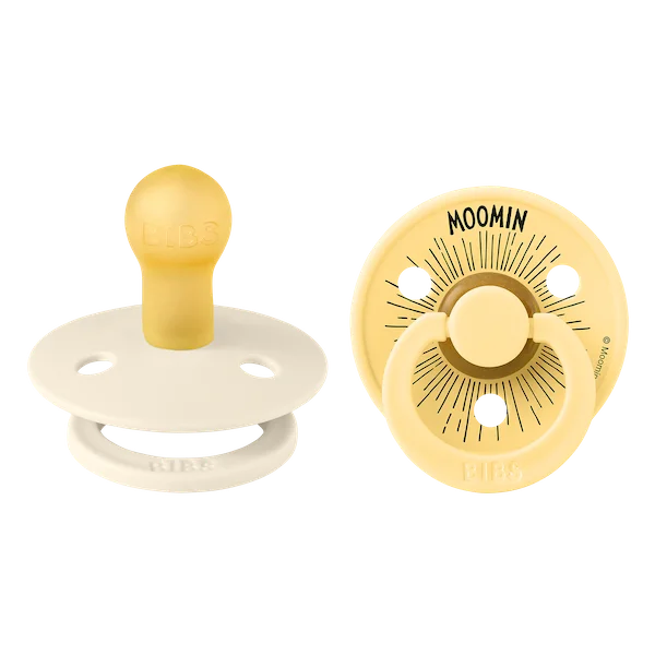 2 бр. Биберони BIBS x Moomin COLOUR Ivory/Pale Butter, 0-6 месеца