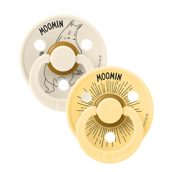 2 бр. Биберони BIBS x Moomin COLOUR Ivory/Pale Butter, 0-6 месеца