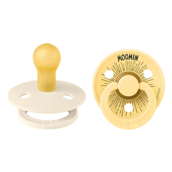 2 бр. Биберони BIBS x Moomin COLOUR Ivory/Pale Butter, 6-18 месеца