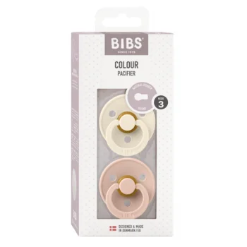 2 бр. Биберони BIBS COLOUR, Ivory/Blush, 18+ месеца      