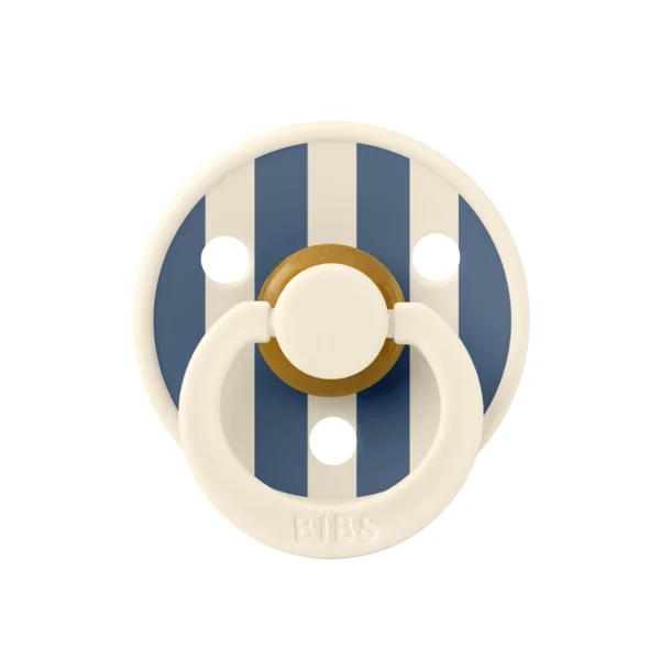 Биберон BIBS Studio COLOUR Block, Ivory Steel Blue, 6-18 месеца