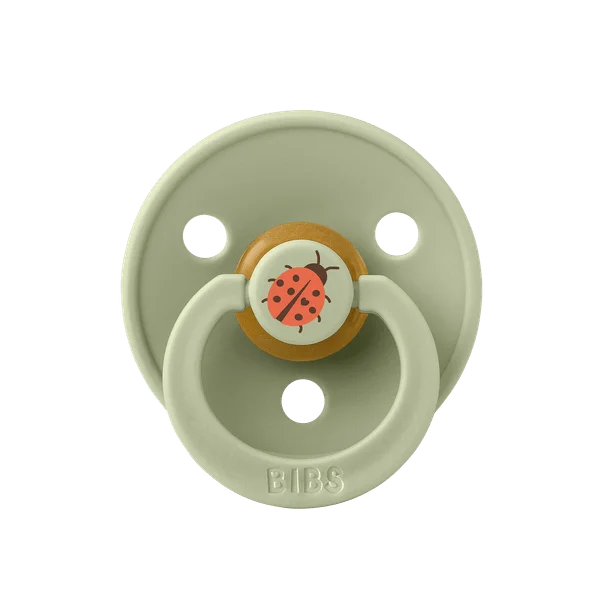 2 бр. Биберони BIBS Studio COLOUR, Ladybug/Sage, 18+ месеца