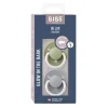 2 бр. Биберони BIBS De Lux, Каучук, Sage GLOW/Cloud GLOW, 0-6 месеца