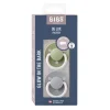 2 бр. Биберони BIBS De Lux, Каучук, Sage GLOW/Cloud GLOW, 6-18 месеца