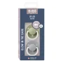 2 бр. Биберони BIBS De Lux, Каучук, Sage GLOW/Cloud GLOW, 0-6 месеца