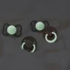 2 бр. Биберони BIBS De Lux, Каучук, Sage GLOW/Cloud GLOW, 0-6 месеца