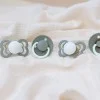 2 бр. Биберони BIBS De Lux, Каучук, Sage GLOW/Cloud GLOW, 0-6 месеца
