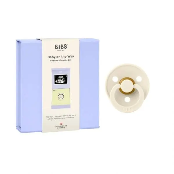 BIBS Подаръчен Сет Baby on the Way Latex, 0-6 месеца, Ivory