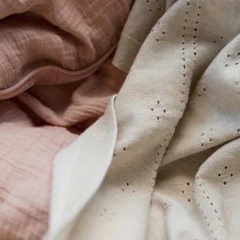 Плетено Бебешко Одеяло Pointelle Ivory BIBS