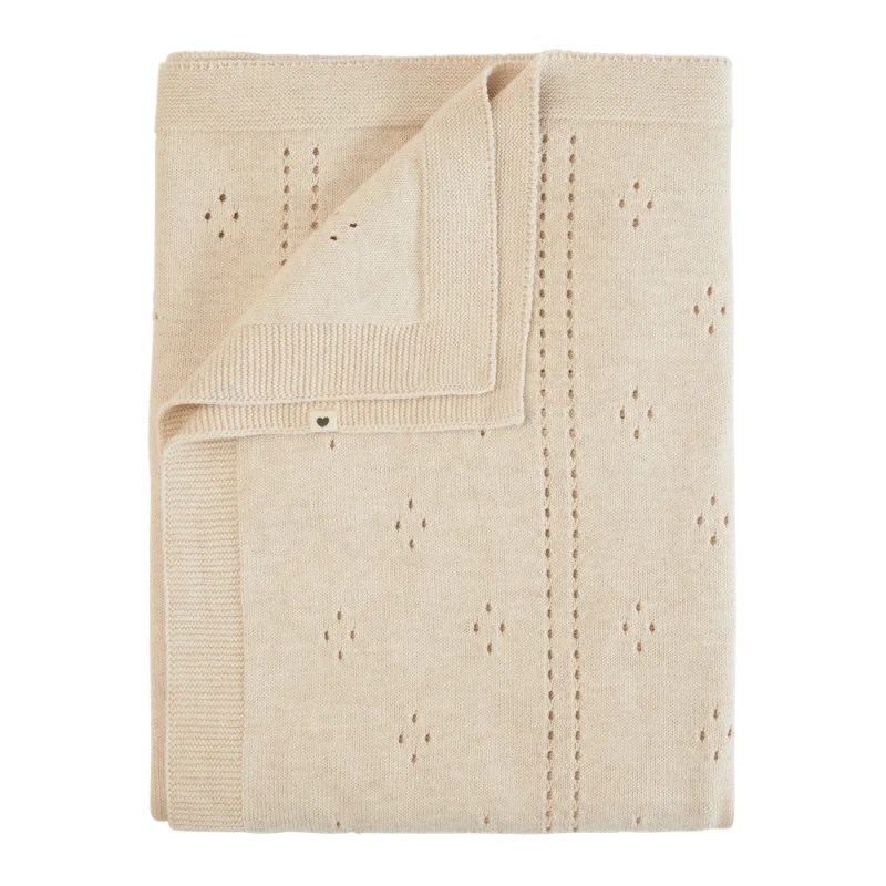 Плетено Бебешко Одеяло Pointelle Ivory BIBS