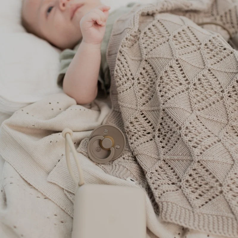 Плетено Бебешко Одеяло Wavy Ivory BIBS