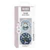 2 бр. Биберони BIBS COLOUR Polka Baby Blue/Steel Blue, 0-6 месеца