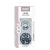 2 бр. Биберони BIBS COLOUR Polka Baby Blue/Steel Blue, 6-18 месеца