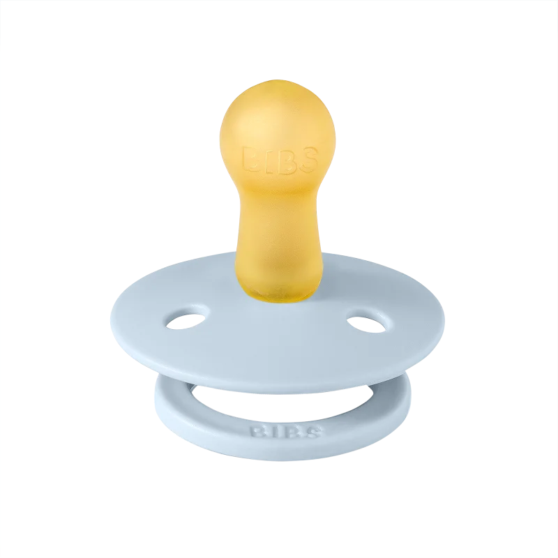 2 бр. Биберони BIBS COLOUR Polka Baby Blue/Steel Blue, 6-18 месеца