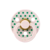 2 бр. Биберони BIBS COLOUR Polka Petal/Cactus, 6-18 месеца