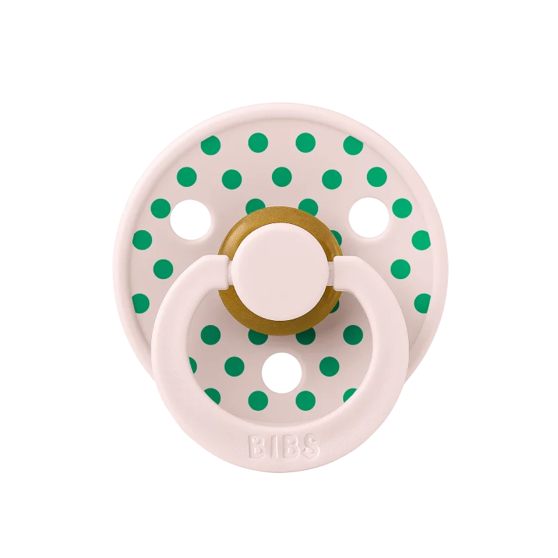 2 бр. Биберони BIBS COLOUR Polka Petal/Cactus, 6-18 месеца
