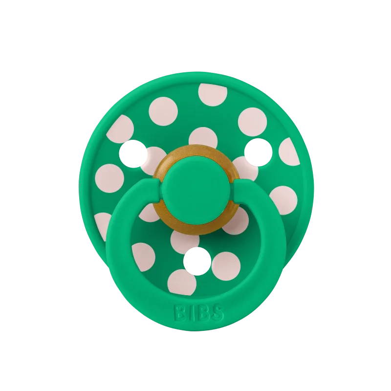 2 бр. Биберони BIBS COLOUR Polka Petal/Cactus, 6-18 месеца
