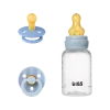 BIBS Подаръчен Сет Baby Sprinkle - Бутилка 150 ml и 2 бр. Биберон, Каучук, 0-6 месеца, Baby Blue