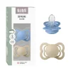 2 бр. Биберони BIBS Supreme, Силикон, Vanilla/Sky Blue, 0-6 месеца