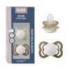 2 бр. Биберони BIBS Supreme, Силикон, Vanilla Glow/Dark Oak Glow, 0-6 месеца