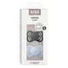2 бр. Биберони BIBS Supreme, Каучук, Iron/Baby Blue, 0-6 месеца