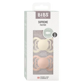 2 бр. Силиконови Биберони BIBS Supreme, Ivory/Blush, 6-18 месеца