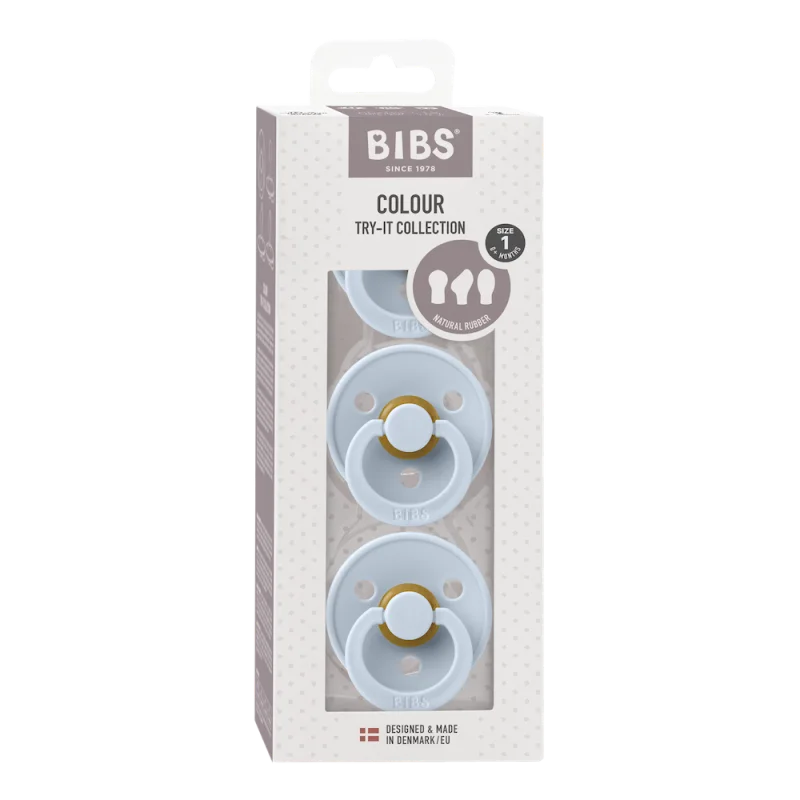 Сет 3 Биберона COLOUR Baby Blue BIBS