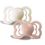 2 бр. Биберони BIBS Supreme, Каучук, Ivory/Blush, 6-18 месеца	