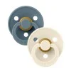 2 бр. Биберони BIBS COLOUR, Ivory/Petrol, 0-6 месеца