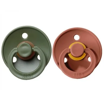 2 бр. Биберони BIBS COLOUR, Woodchuck/Hunter Green, 0-6 месеца