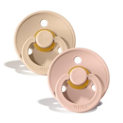 2 бр. Биберони BIBS COLOUR, Vanilla/Blush, 0-6 месеца