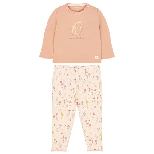 Бебешка Пижама от Две Части Safari Flamingo Deep Pink