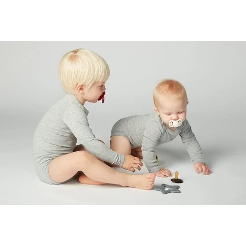 2 бр. Биберони BIBS Supreme, Каучук, Ivory/Blush, 6-18 месеца	