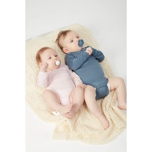 2 бр. Биберони BIBS Supreme, Каучук, Ivory/Blush, 6-18 месеца	