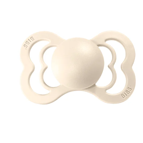 2 бр. Биберони BIBS Supreme, Каучук, Ivory/Blush, 6-18 месеца	