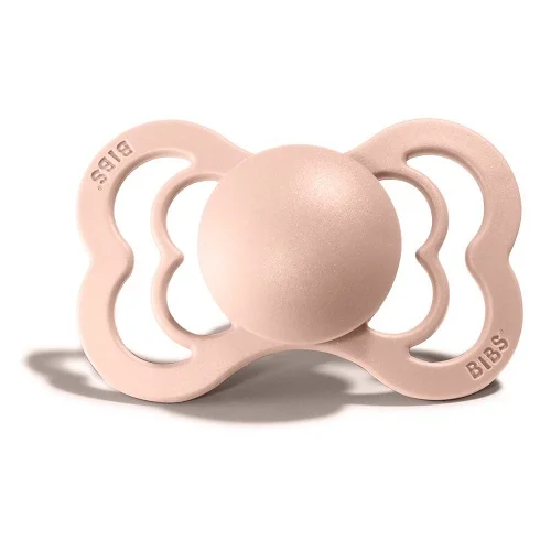 2 бр. Биберони BIBS Supreme, Каучук, Ivory/Blush, 6-18 месеца	