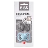 2 бр. Биберони BIBS Supreme, Каучук, Iron/Baby Blue, 6-18 месеца	