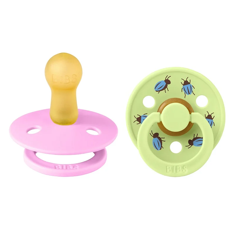 2 бр. Биберони BIBS Studio COLOUR, Beetle - Ballet/Matcha, 0-6 месеца
